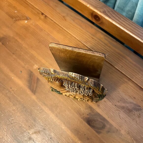 Vintage  napkin letter holder With "Give Us This Day Our Daily Bread" Engraving - Picture 2 of 8